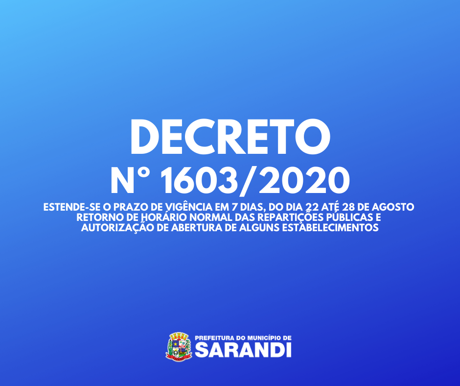 Decreto Nº 1603/2020